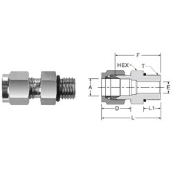Tube Fitting SAE/MS Male Straight Thread Connector