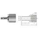 SS Tube Fitting Tube Stub To Female NPT Adapter, 1/2 Tube OD x 1/2 NPT -O2 Clean