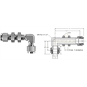 SS Tube Fitting Bulkhead Union Elbow, 5/8 Tube OD