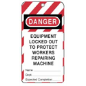 STYRENE LOCKOUT TAGS - NOT GROMMETTED, I Pack of 25 w/ Reverse Option 1