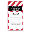 STYRENE LOCKOUT TAGS - NOT GROMMETTED, I Pack of 25 w/ Reverse Option 1