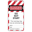STYRENE LOCKOUT TAGS - GROMMETTED, INCLU Pack of 25 w/ Reverse Option 3