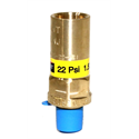 1/4" 22 PSI Pressure Relief Valves For Liquid Dewars Only - Oxygen Cleaned