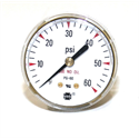Dewar Gauge 0-60 PSI b/m1/4" NPT Cleaned for Oxygen Service