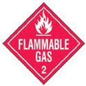 Placard - Flammable Gas #2 Rigid Vinyl