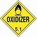 Placard - Oxidizer 5.1 - Removable Vinyl