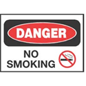 Danger Sign - No Smoking w/Graphic - 14" X 10" HP Plastic