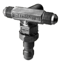 Motor Fuel Dual Check T-Connector 3/8 SAE inlet/outlet, with PRV 400 PSI STD