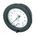 Solfrunt 6" Process Gauge Panel Back Mount 1/4" NPT, Brs Soc 30"-0-15 psi O2 Cln