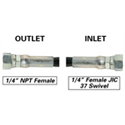 CO2 Thermoplastic Pigtail, 1/4F x 1/4F JIC 37D Swivel, 06 in Length