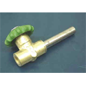 Valve 3/8"FNPT 2 1/8" Tube Green Handle