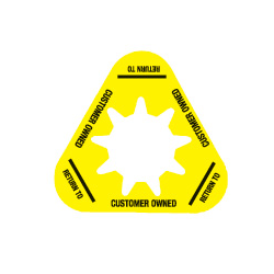 Collar - Customer Owned - Yellow - Triangle - Pack of 10