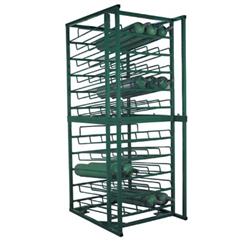 50 Cylinder Layered C, D & E Cylinder Rack w/Bolt Down Feet