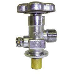 Sherwood Valve Chrome CGA 540, 3/4 UNF, Plug Safety 3360 PSI