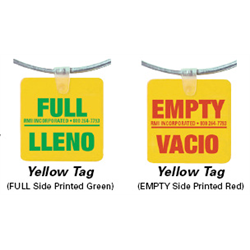 Pre-Printed FULL / EMPTY Ring/Tag - ENGLISH / SPANISH - Pack of 25