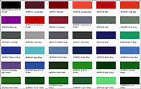 Cylinder Paint Color Chart